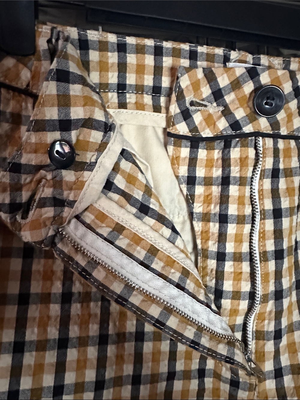Maeve Checked Chinos in Mustard and Black - Picture 5 of 13